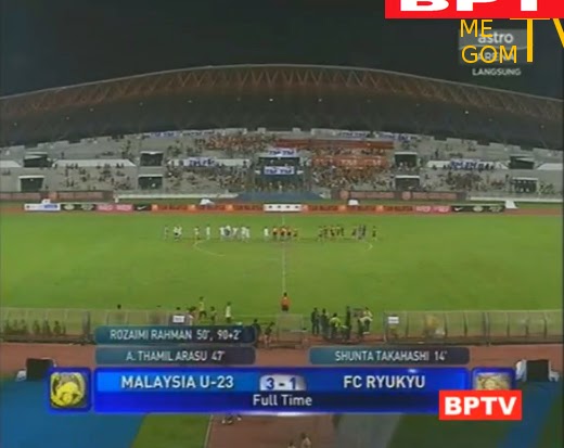 Persahabatan: Malaysia U23 belasah FC Ryukyu 3-1