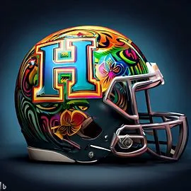 Hawaii Rainbow Warriors Concept Football Helmets