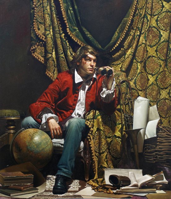 Diego Dayer arte pinturas a óleo estilo renascentista músicos