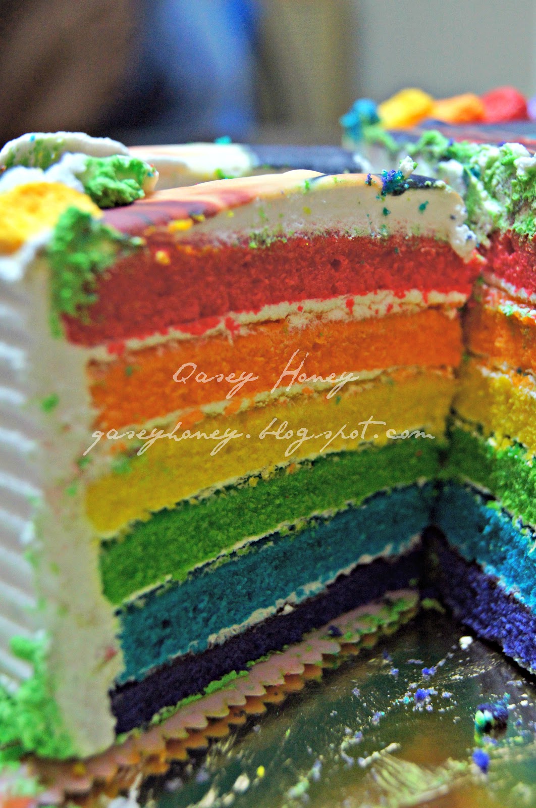 BESDAY REZA & RAINBOW CAKE  QASEY HONEY