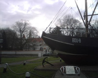 Dorp van Boekhoute met de BOU8 en het Leiekasteel