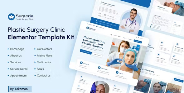 Download Surgeria - Plastic Surgery Clinic Elementor Template Kit