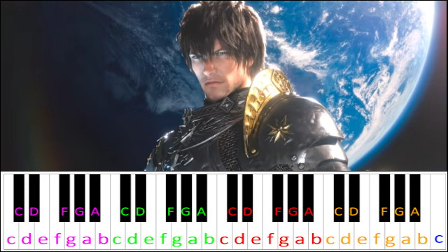 FINAL FANTASY XIV: ENDWALKER - Trailer Theme Piano / Keyboard Easy Letter Notes for Beginners