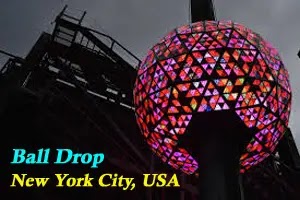 New York City ball drop at Times Square, USA