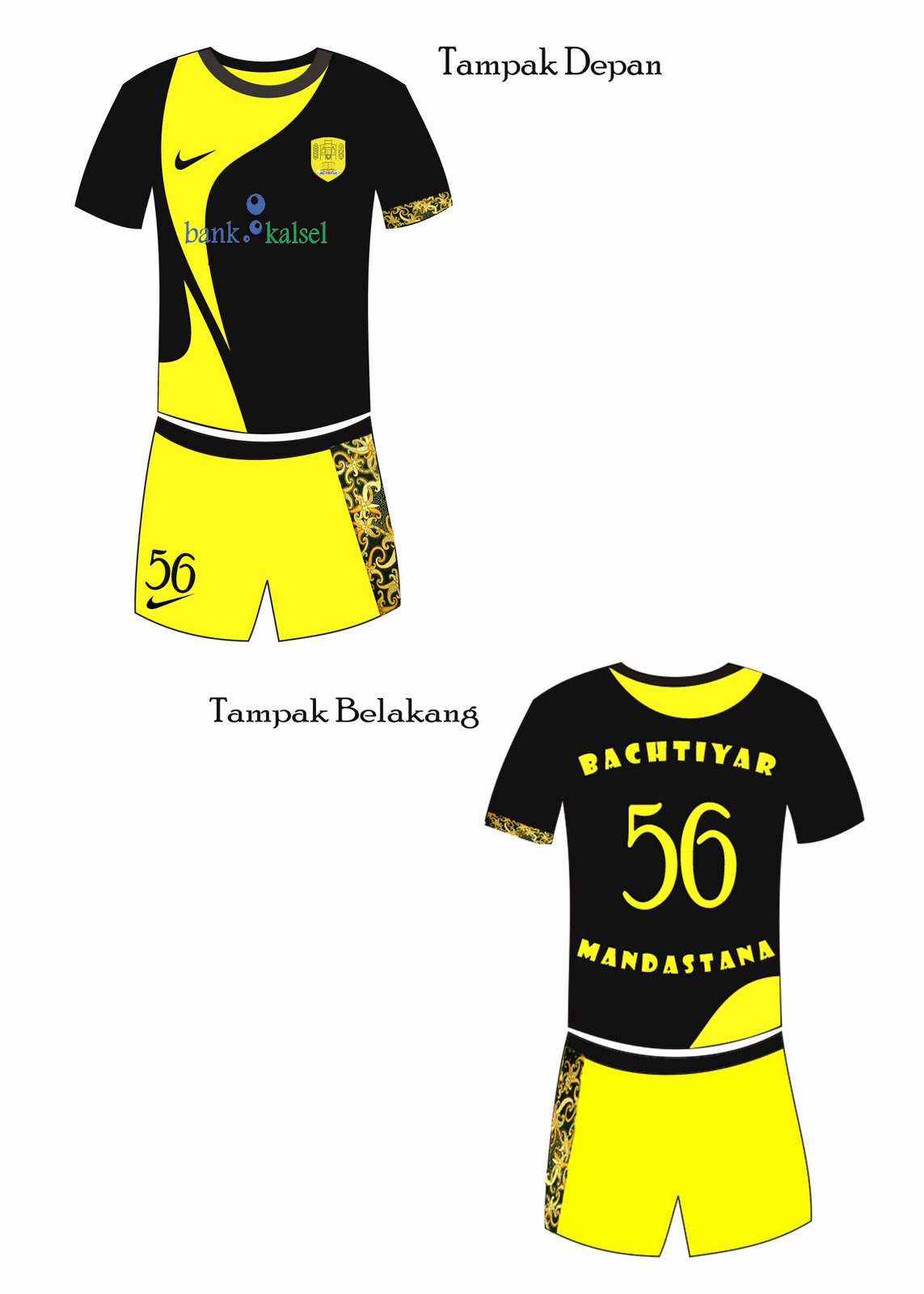 Download Desain Kostum Futsal Depan Belakang | Klopdesain