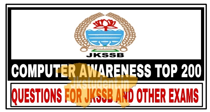 JKSSB | Most Expected Top 200 Computer Questions With Answers PDF 