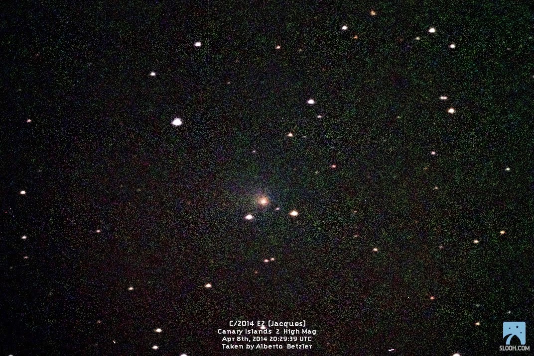 Imagem LRGB do cometa Jacques obtida pelo observatório Slooh