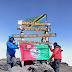 Labour Party's flag mounted up Mount Kilimanjaro by supporter