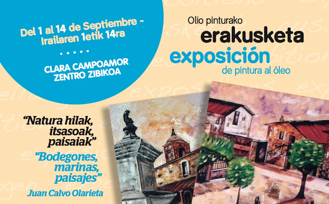 Cartel anunciador de la exposición de Juan Calvo Olarieta