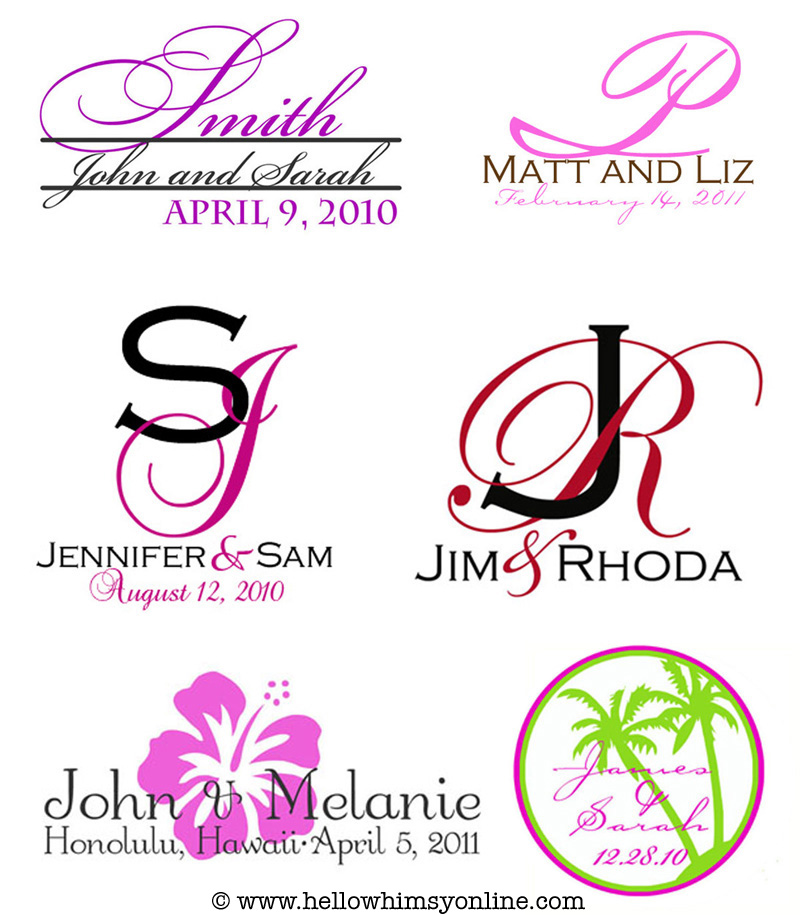 I got super excited and started designing more wedding monograms