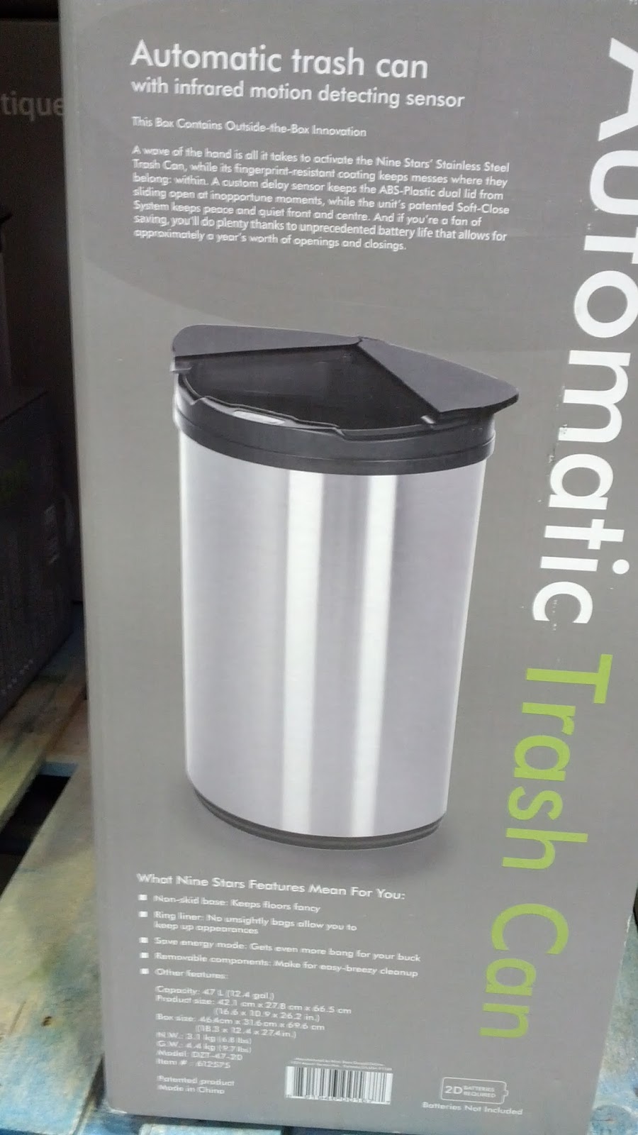 Stunning costco trash can touchless Nine Stars Automatic Stainless Steel Trash Can Costco Weekender