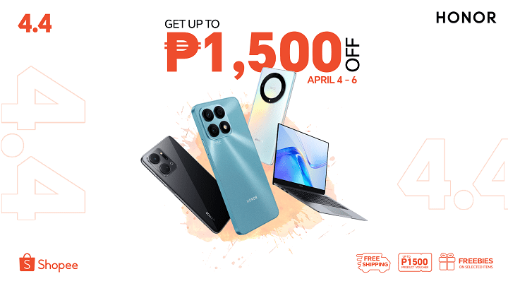 Complete your Summer checklist this 4.4 Sale: Up to P1,500 discount on HONOR gadgets!