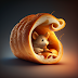 Mouse in a croissant