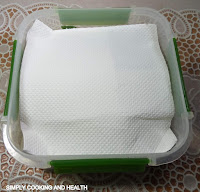 Covering with paper towel