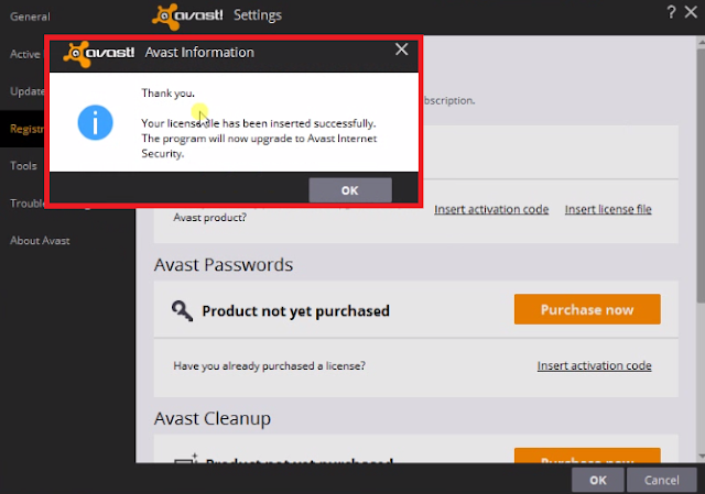 Active avast internet security 2016 With License File