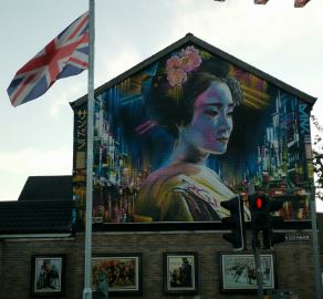 Ruta de los murales de Belfast. Barrio protestante de Shankill.