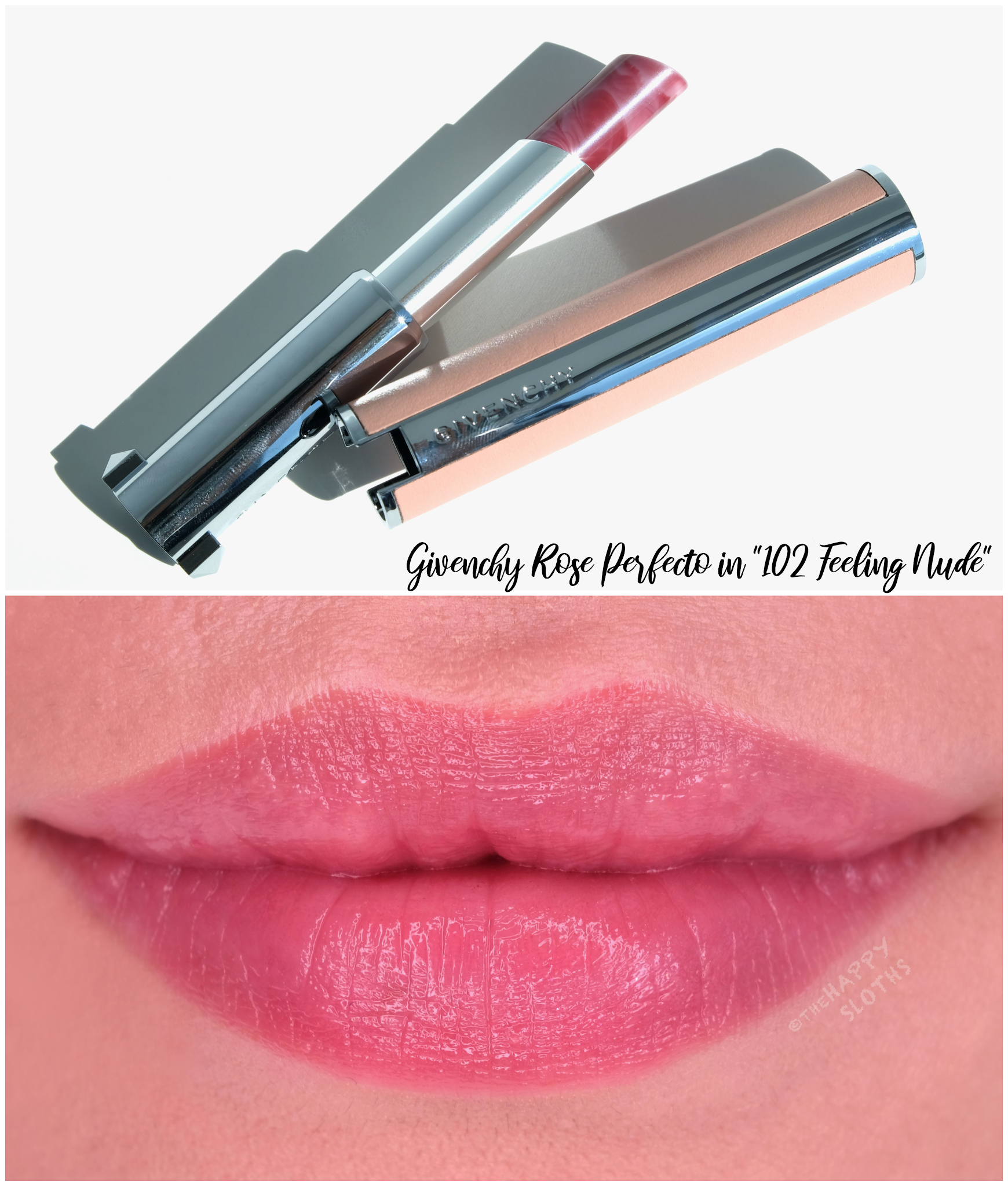 Givenchy | Rose Perfecto Beautifying Lip Balm in "102 Feeling Nude": Review and Swatches