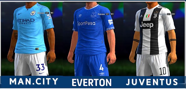 Pes 2013 Kitspack New Season 1819 Juventus Everton Man