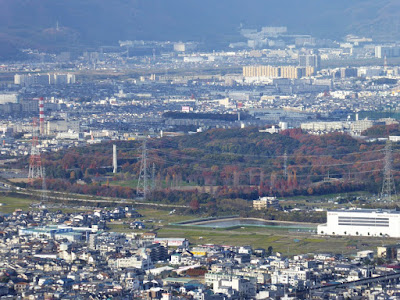 交野山 頂上からの眺め 山田池公園