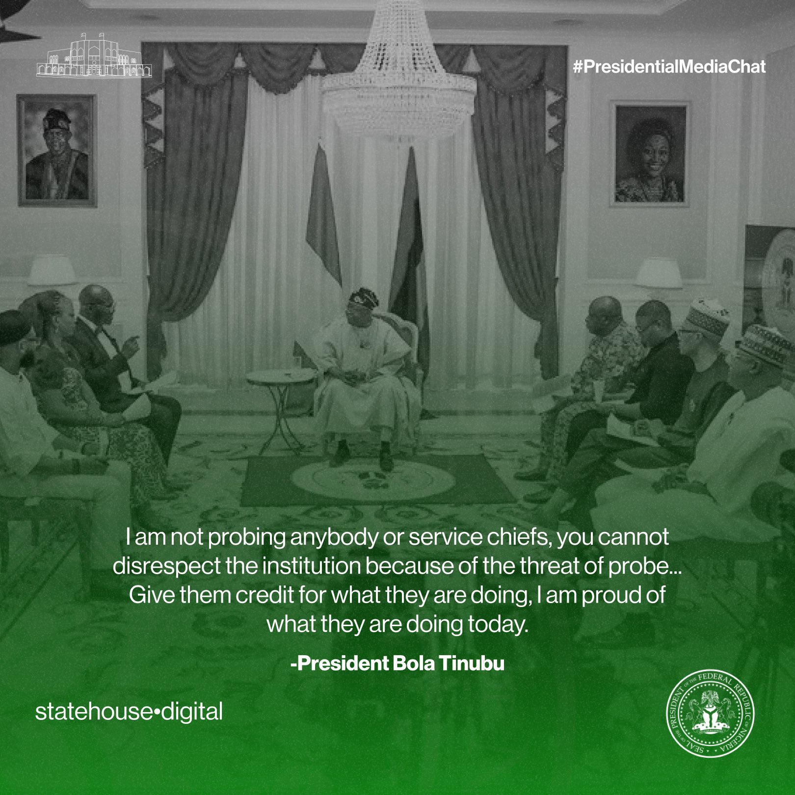 Presidential Media Chat with President Tinubu held on Monday 23 December, 2024