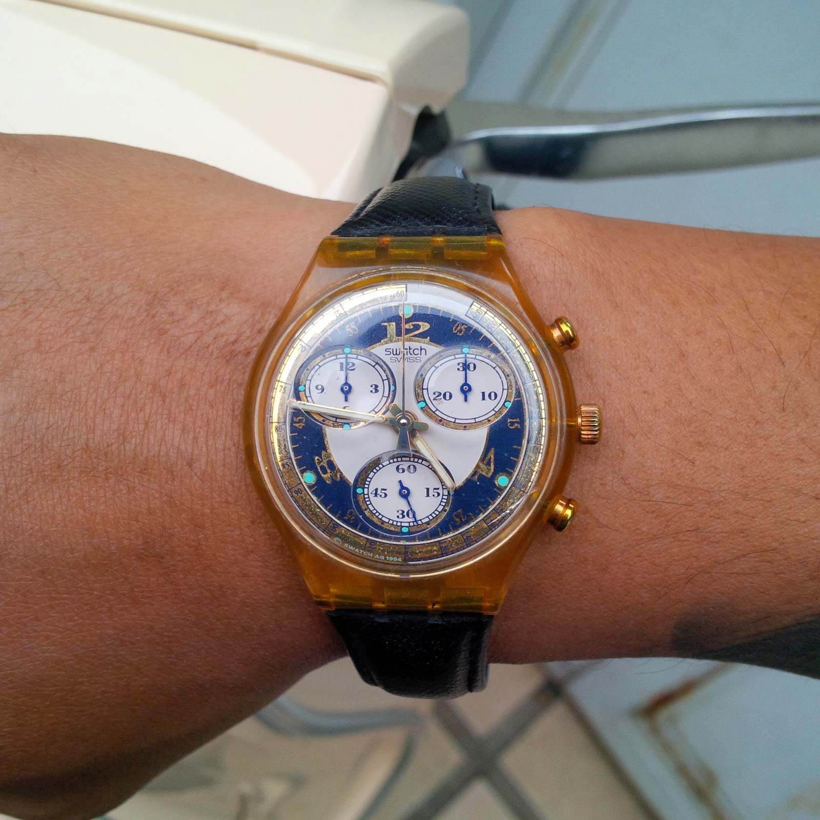 Jam dan waktu: Swatch Chronograph vintage AG 1994