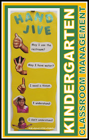 photo of: "Hand Jive" Kindergarten Chart for Behavior Management via RainbowsWithinReach