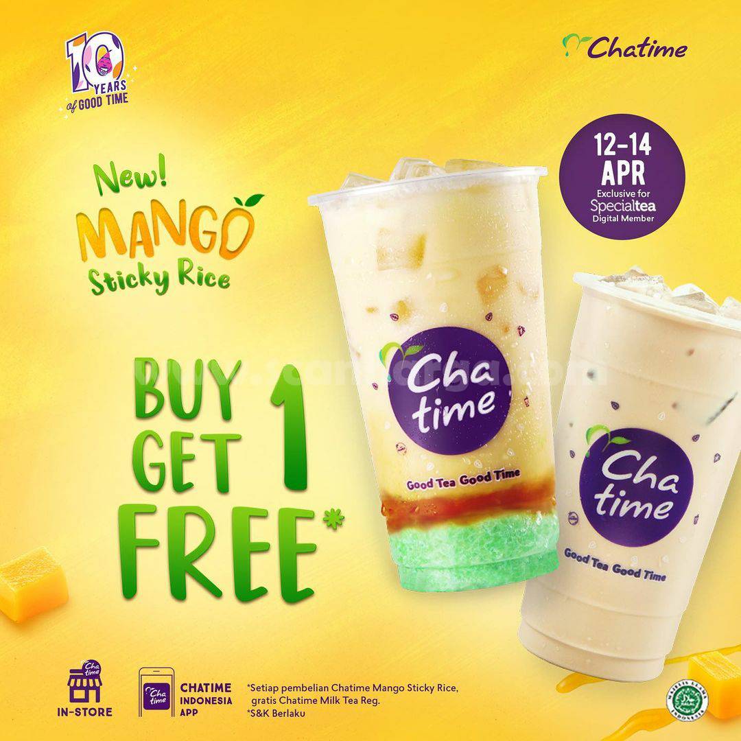 BARU! CHATIME MANGO STICKY RICE – Promo Beli 1 Gratis 1