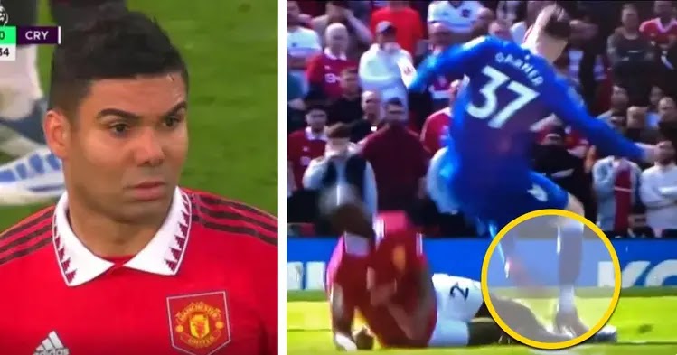 'Red card for Casemiro': Man United fans react as Nasty foul on Wan-Bissaka goes unpunished