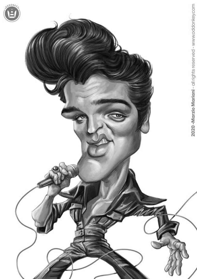 Daily Cartoon .. Elvis Presley