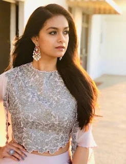 Keerthy Suresh in White Dress with Cute and Lovely Smile 1