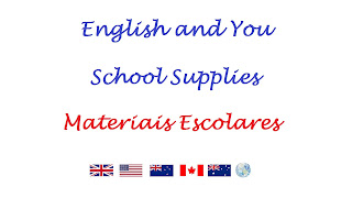 objetos escolares em ingles