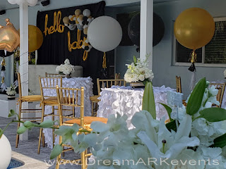  Backyard decoration with jumbo balloons