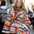 Blake Lively.  Amazing legs.  Amazing poncho.  