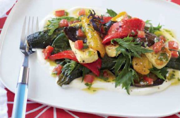 Barbecued Vegetables and Haloumi Salad