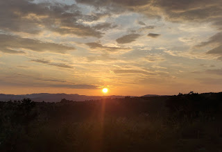 Sunset from the roof terrace