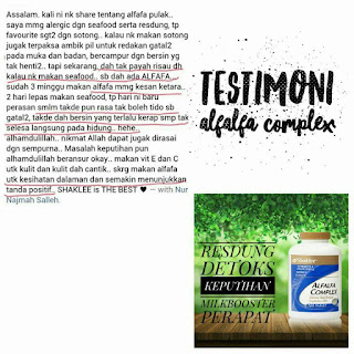 Shaklee, gout, kurus, hilang bau badan, kolesterol, buang toksin