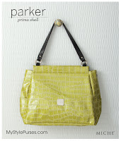 Miche Bag Parker Prima Shell, Green Croc Purse