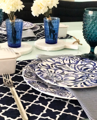 mesa posta lar doce casa azul marinho