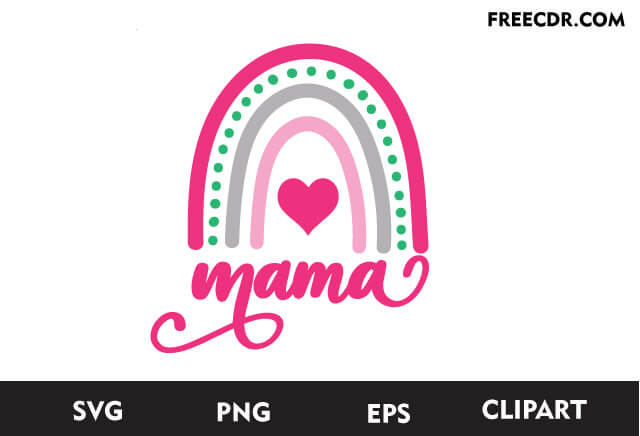 Rainbow Mama SVG free