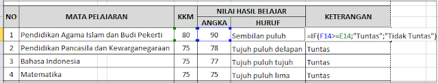 cara membuat aplikasi raport menggunakan excel