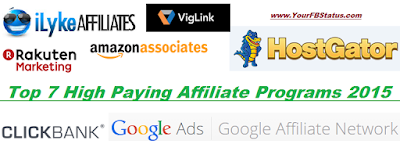 Top 7 High Paying Affiliate Programs in 2015 amazon affiliate, ilyke, linkshare, google adsense, 