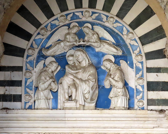 Madonna with Child and Angels by Andrea della Robbia, Cathedral of Saint Zeno, Piazza del Duomo, Pistoia