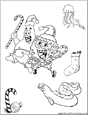 Spongebob Christmas Coloring Pages