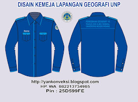 BAJU KEMEJA PANJANG PESANAN JURUSAN GEOGRAFI UNP PADANG BAHAN DASAR JAPAN DRIL ANDA MAU PESAN CP HP