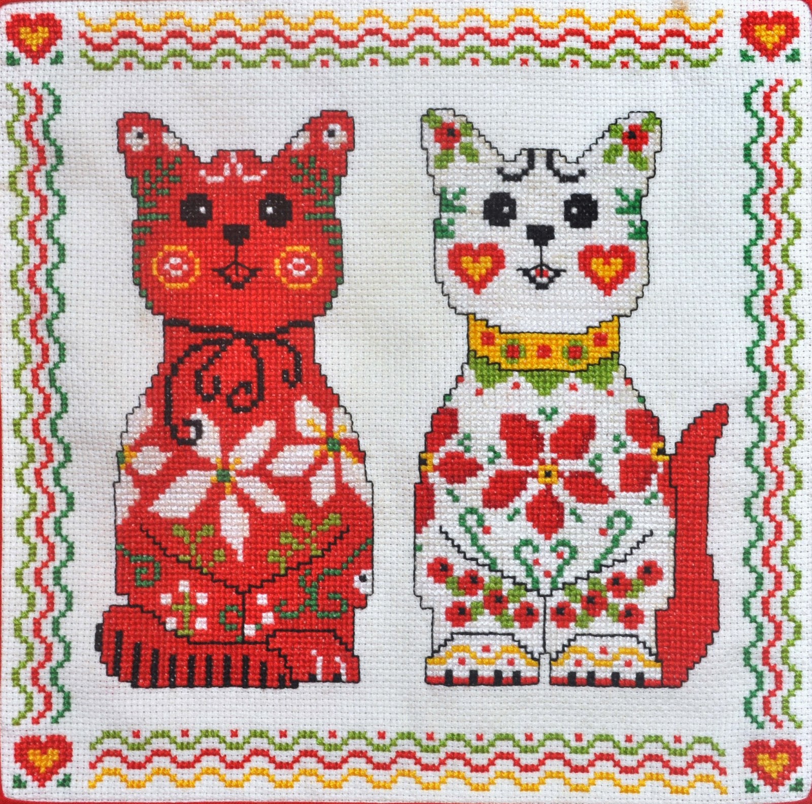 Cross Stitch : Cat Patterns - Free Graphs