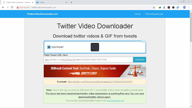 Langkah - langkah Cara Download Video Di Twitter