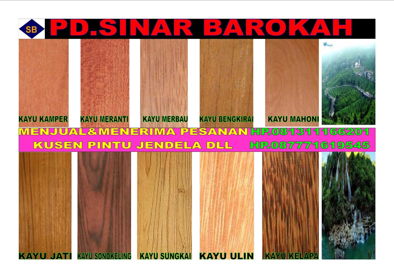 PD SINAR BAROKAH harga daun pintu kayu  single bogor PD 