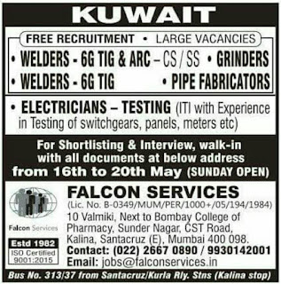 Large Job opportunities for Kuwait - Free Recruitment