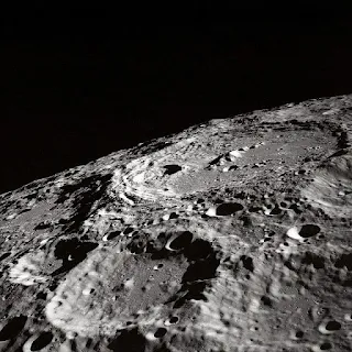 Heavy cratering is a typical feature of the lunar surface