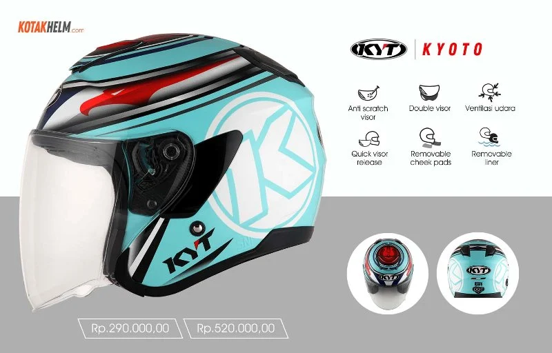 helm kyt kyoto aqua blue